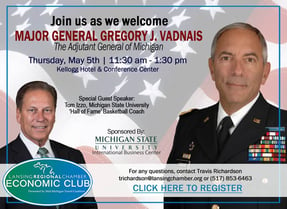 Economic Club - Featuring Major General Gregory Vadnais and Tom Izzo