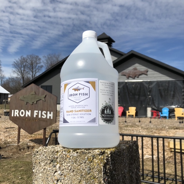 Iron Fish Distillery Making Sanitizer for Michigan Front Line Healthcare Workers