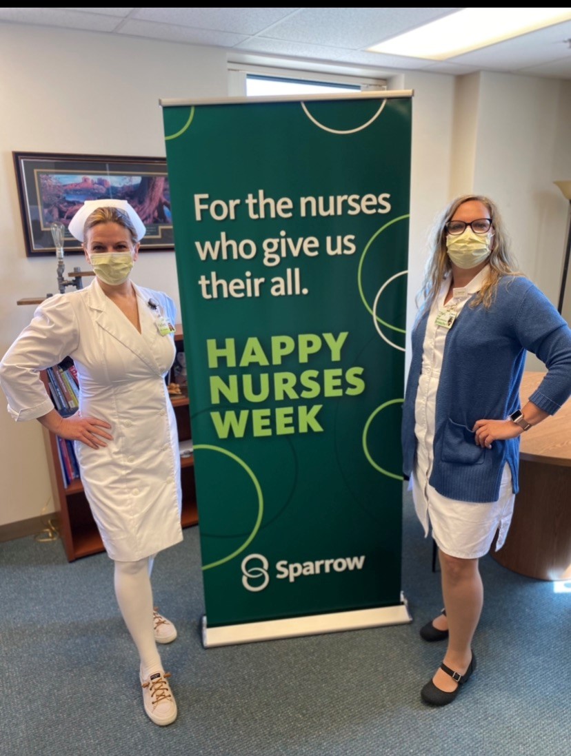 Nurses Week 2021 - Sparrow Eaton Helen Johnson (President) & Tiffany Friar (CNO)